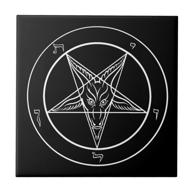 Baphomet belägger med tegel kakelplatta (Framsidan)