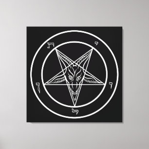 Baphomet BIG 32"x32"-bild på retched Canvass Canvastryck