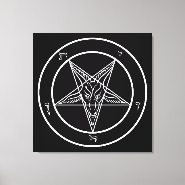 Baphomet BIG 32"x32"-bild på retched Canvass Canvastryck (Framsida)