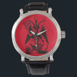 Baphomet - black print armbandsur<br><div class="desc">Baphomet – black print. Repro-Version by Bela Manson. Original by Éliphas Lévi,   19. Century.</div>