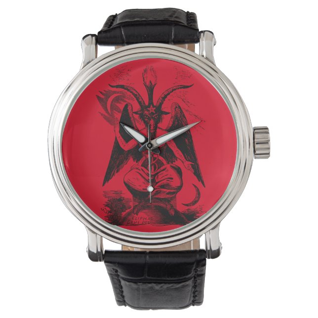 Baphomet - black print armbandsur (Framsida)