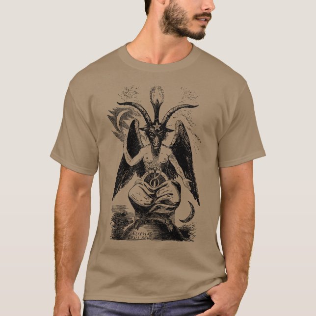 Baphomet - black print tee (Framsida)