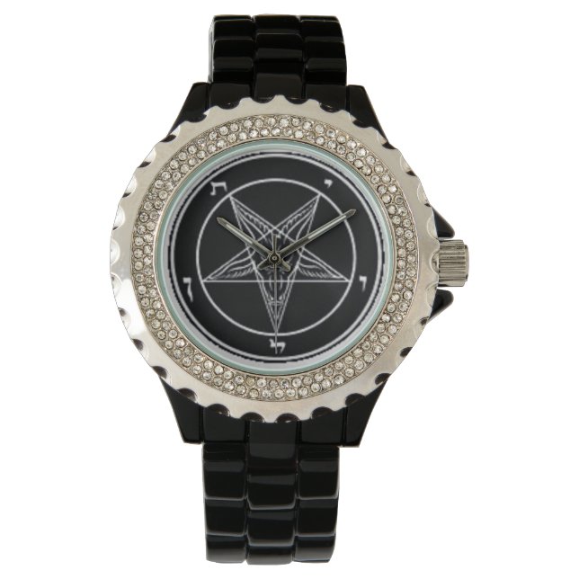 Baphomet Black/White Armbandsur (Framsida)