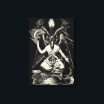 Baphomet Canvastryck<br><div class="desc">Baphomet – for dark background. Repro-Version by Bela Manson. Original by Éliphas Lévi,   19. Century.</div>