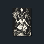 Baphomet Canvastryck<br><div class="desc">Baphomet – for dark background. Repro-Version by Bela Manson. Original by Éliphas Lévi,   19. Century.</div>