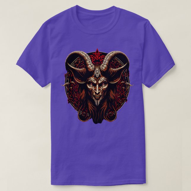 Baphomet Demon Satanic Goth Lucifer T Shirt (Design framsida)