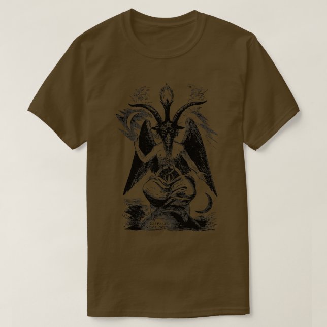 Baphomet Djävulen Sabbatic Goat Satan 2 T Shirt (Design framsida)
