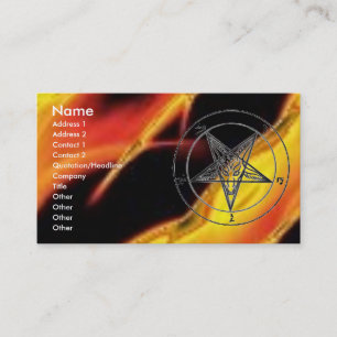 Baphomet Fire Visitkort