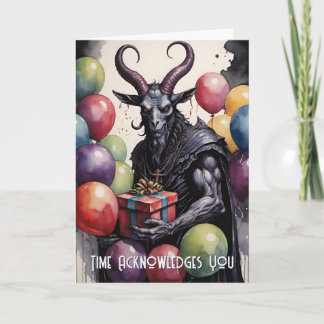 Baphomet Födelsedagsballonger & Gåvor Gotisk Kort