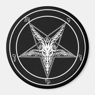Baphomet Gamla Stil-magnet - 3 tum Magnet