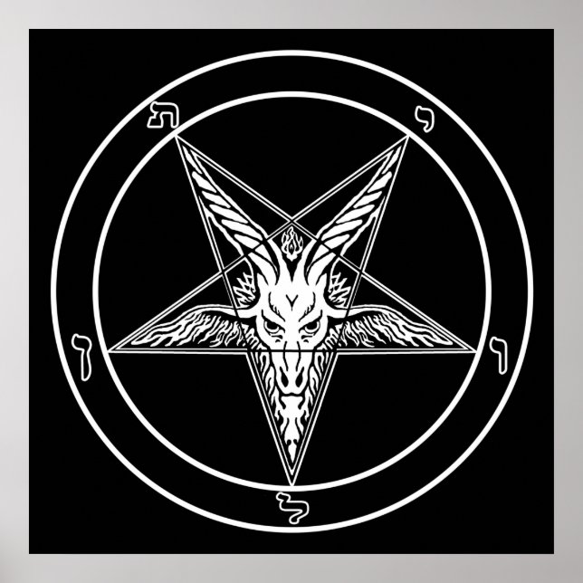 Baphomet Gamla Stil Poster - 2 fot kvadrat (Framsidan)