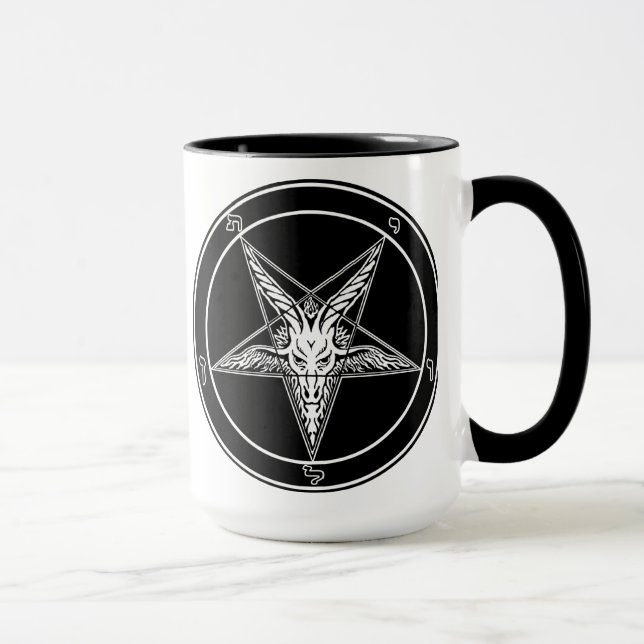 Baphomet gammal stilmugg mugg (Höger)