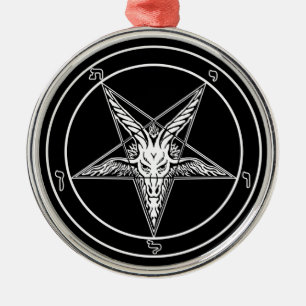 Baphomet gammal stilprydnad julgransprydnad metall
