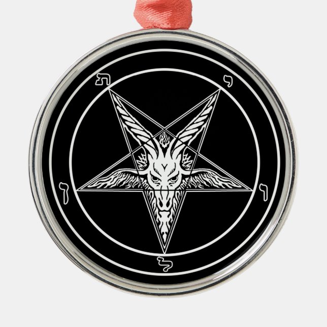Baphomet gammal stilprydnad julgransprydnad metall (Framsidan)