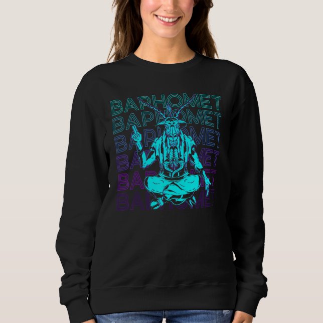 Baphomet Goat Occult Satanic Horned Kung Baphomet T Shirt (Framsida)