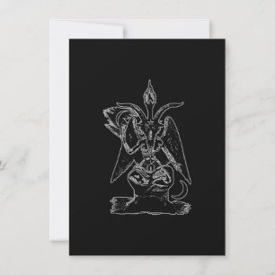Baphomet Goat Satan Black Magic Lucifer Occult Inbjudningar