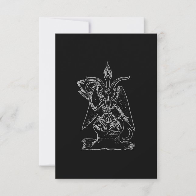 Baphomet Goat Satan Black Magic Lucifer Occult OSA Kort (Framsida)