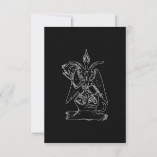 Baphomet Goat Satan Black Magic Lucifer Occult OSA Kort