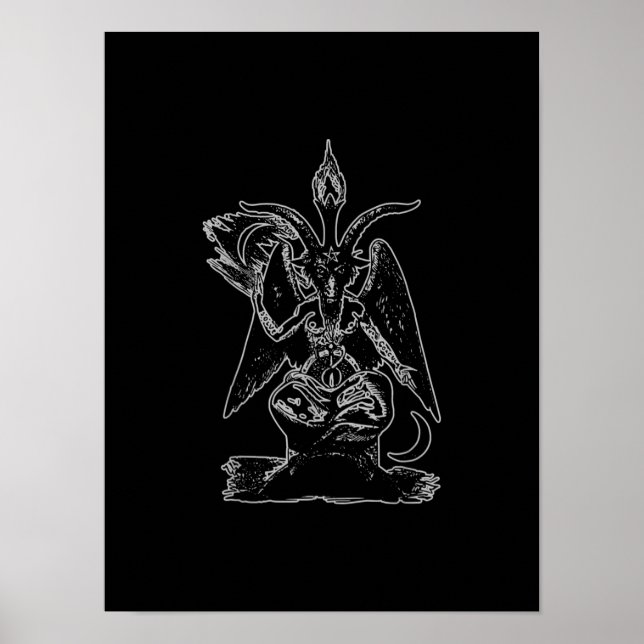 Baphomet Goat Satan Black Magic Lucifer Occult Poster (Framsidan)