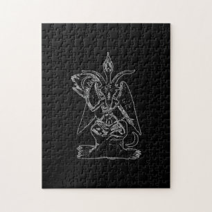 Baphomet Goat Satan Black Magic Lucifer Occult Pussel