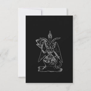 Baphomet Goat Satan Black Magic Lucifer Occult Tack Kort