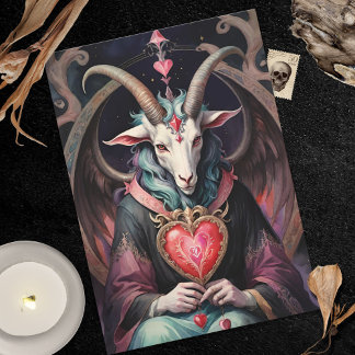 Baphomet Gothic Valentine's Day Every Realm Julkort