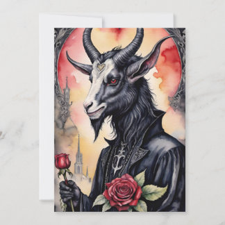 Baphomet Gothic Valentine's Day Love Julkort