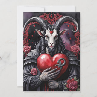 Baphomet Gothic Valentine's Day Love Julkort