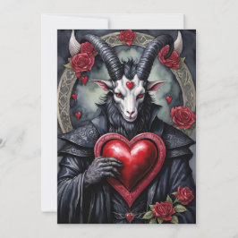 Baphomet Gothic Valentine's Day Love Julkort