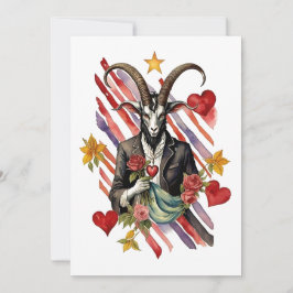 Baphomet Gothic Valentine's Day Love Julkort