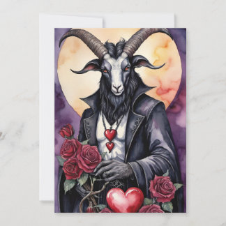 Baphomet Gothic Valentine's Day Love Julkort