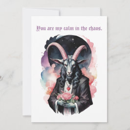 Baphomet gotisk Alla hjärtans dag Gitarrkaos Julkort