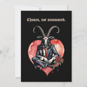 Baphomet gotisk Alla hjärtans dag vald Julkort