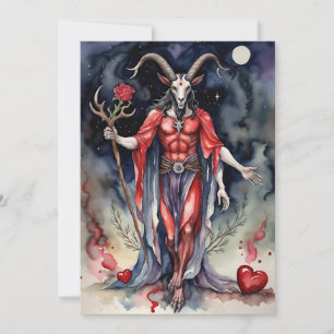 Baphomet Gotisk Alla hjärtans dag Varje Rike Julkort