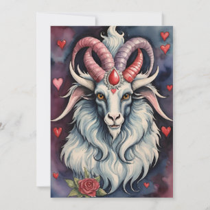 Baphomet Gotisk Alla hjärtans dag Varje Rike Julkort