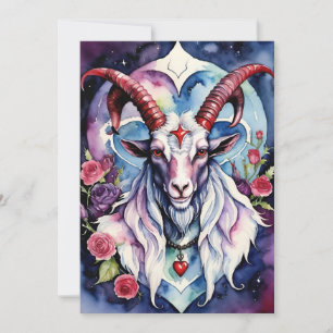 Baphomet Gotisk Alla hjärtans dag Varje Rike Julkort