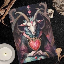 Baphomet Gotisk Alla Hjärtans Dag Varje Rike Julkort