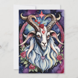 Baphomet Gotisk Alla Hjärtans Dag Varje Rike Julkort