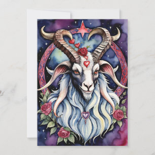 Baphomet Gotisk Alla hjärtans dag Varje Rike Julkort