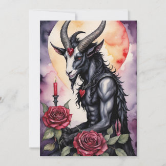 Baphomet gotiskt Alla hjärtans dag-kärlek Julkort