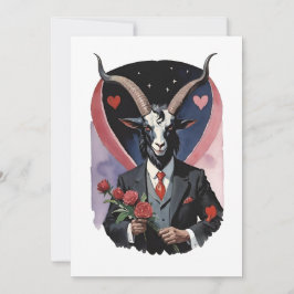 Baphomet gotiskt Alla hjärtans dag-kärlek Julkort
