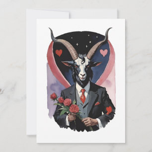 Baphomet gotiskt Alla hjärtans dag-kärlek Julkort