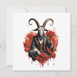 Baphomet gotiskt Alla hjärtans dag-kärlek Julkort