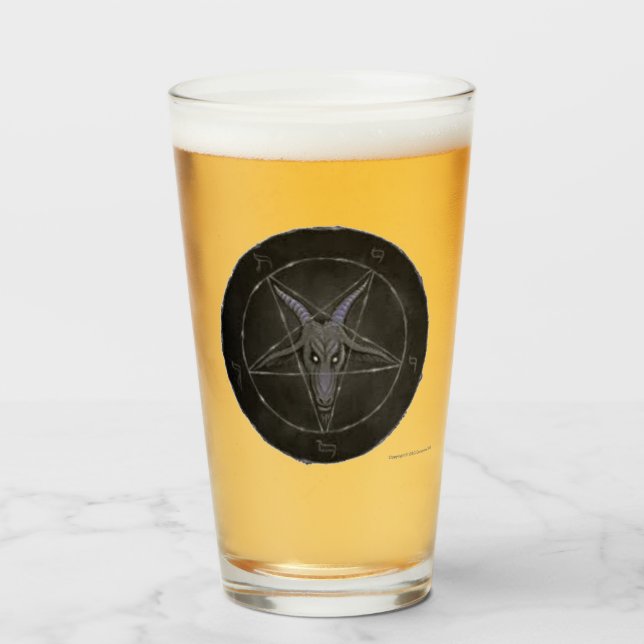 Baphomet- (Grått Stone) glas (Framsida fylld)