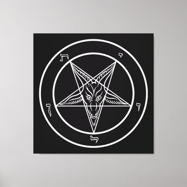 Baphomet HUGE 40"x40"-bild på retched Canvass Canvastryck (Framsida)