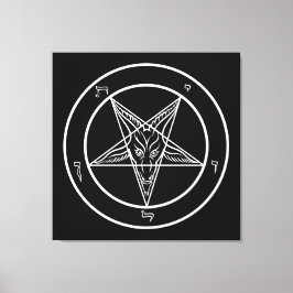 Baphomet HUGE 40"x40"-bild på retched Canvass Canvastryck