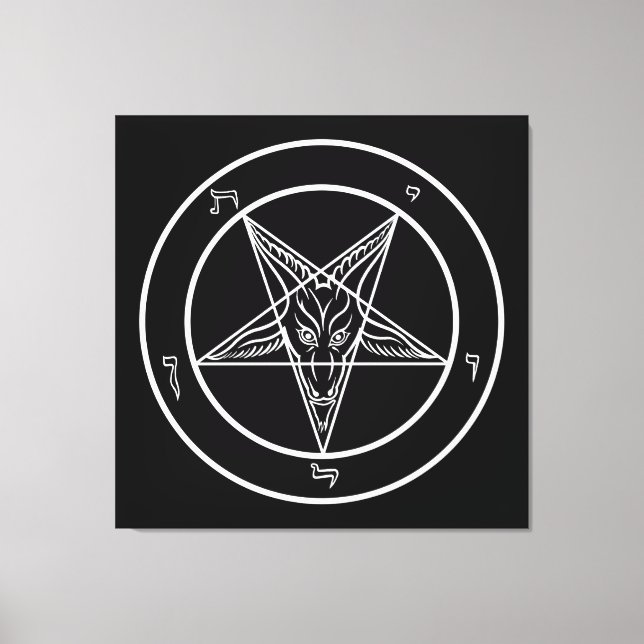 Baphomet HUGE 40"x40"-bild på retched Canvass Canvastryck (Framsida)