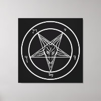 Baphomet HUGE 40"x40"-bild på retched Canvass