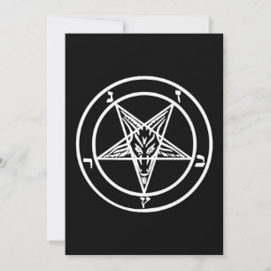 Baphomet Inverterad Pentagram Goat Satanic Logotyp Spara Datumet