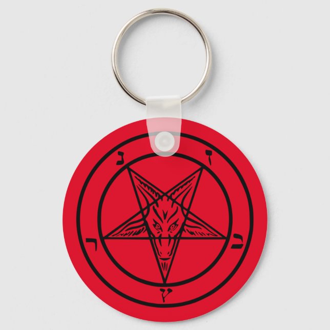 Baphomet Keychain Nyckelring (Framsida)